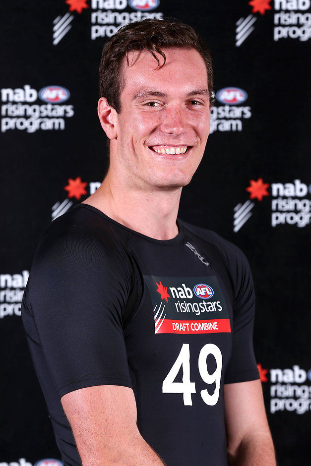 AFL 2015 Media - NAB AFL State Draft Combine Headshots MELBOURNE, AUSTRALIA - OCTOBER 11: Liam Hulett of the Dandenong Stingrays poses for a photograph during the 2015 NAB AFL Draft Combine Headshot session at Etihad Stadium, Melbourne on October 11, 2015. (Photo by Rob Prezioso/AFL Media)